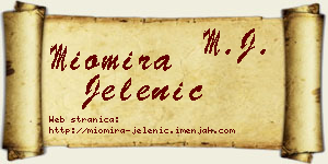 Miomira Jelenić vizit kartica